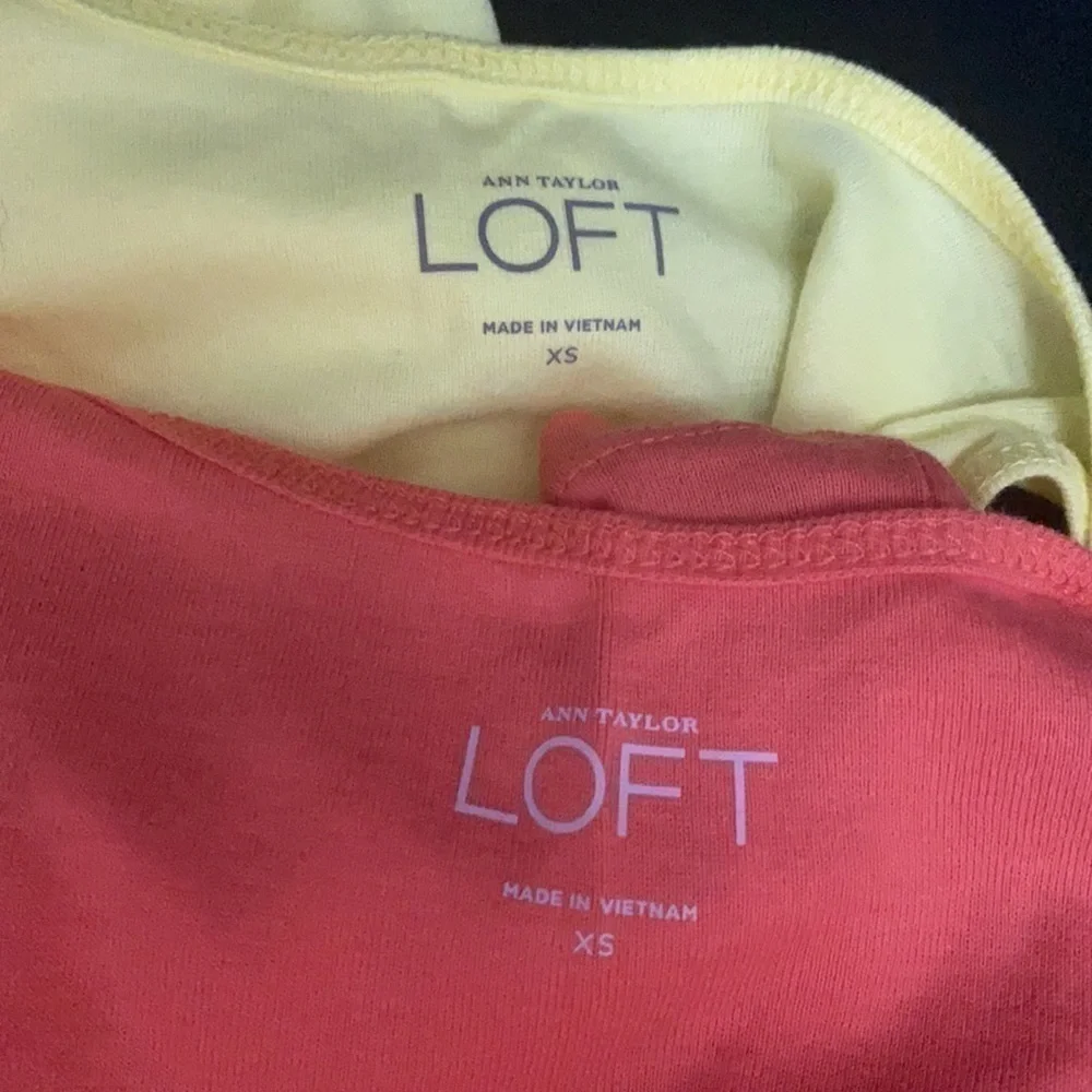 (2) LOFT XS tank bundle Salmon and yellow